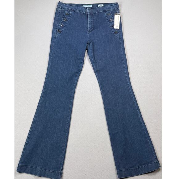 Banana Republic Denim - Banana Republic Woman's sailor pocket Flare Leg Jean, dark blue, 29 $98